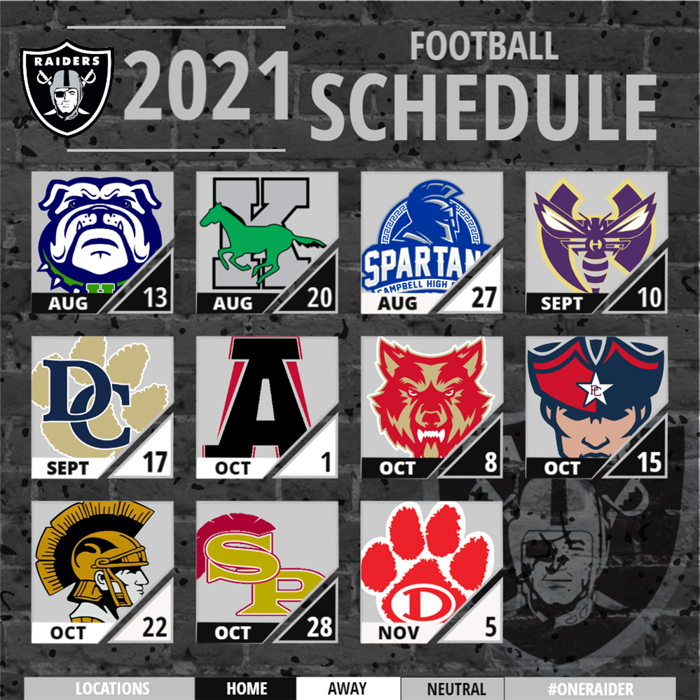 2021 Varsity Football Schedule